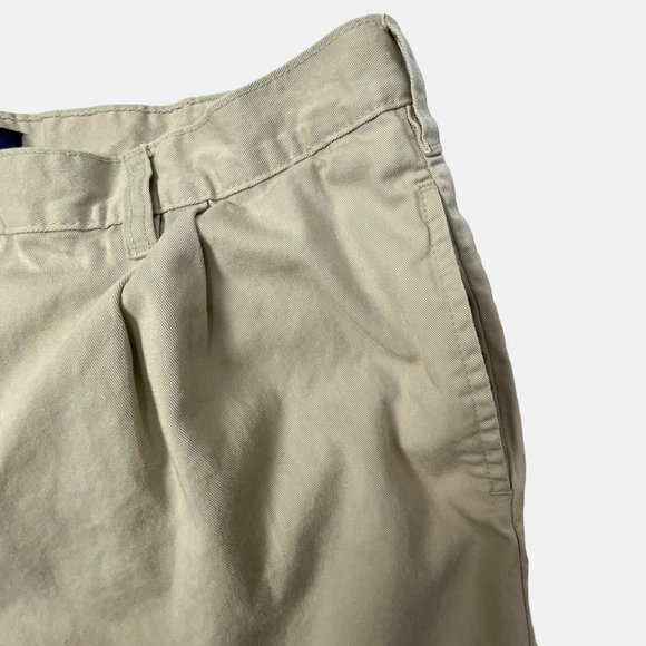 Vintage Chaps Ralph Lauren Chino Shorts Pleated Beige Cotton Mens Size 40 - Picture 2 of 6